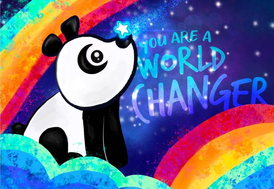 World Changer Panda Mini Jigsaw Puzzle