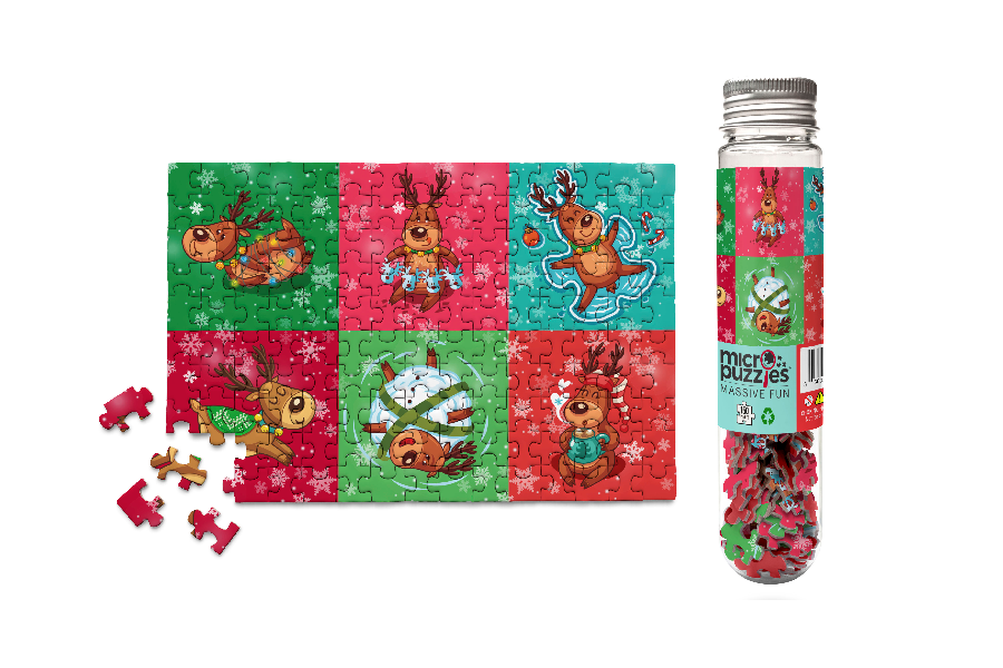Holiday Reindeer Games Mini Jigsaw Puzzle