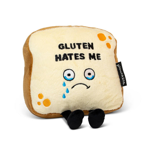Funny Bread Plushie- Gluten Hates Me